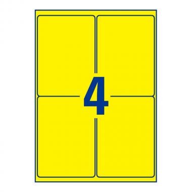Всепогодные этикетки Avery Zweckform, 99,1 x 139 мм, желтые (20 листов) [L6127-20]
