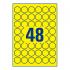 Всепогодные этикетки Avery Zweckform, круглые ∅ 30 мм, желтые (20 листов) [L6128-20]