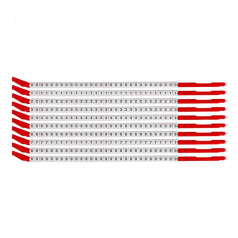 Клипсы для проводов Brady SCNC-10-0-9 диаметр 2.8-3.4 мм, легенда "0-9", нейлон, белые, 300 шт [brd313099]