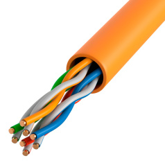 Кабель витая пара ITK U/UTP, категория 5E, 4x2х24AWG, LSZH нг(А)-HF, оранжевый[LC1-C5E04-127]