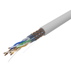 Кабель витая пара SF/UTP Rexant, cat 5e, 4PR, 24AWG, внутренний, многожильный, серый, 305 м [01-0343]