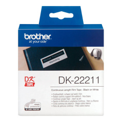 Лента Brother DK22211 непрерывная 29 мм х 15,24 м, белая