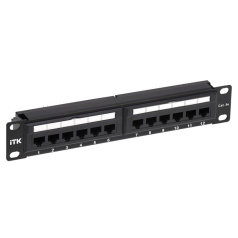 Патч-панель ITK 1U категория 5E UTP, 12 портов 10" Dual IDC [PP12-1UC5EU-D05-10]