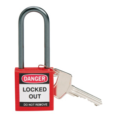 Замки нейлоновые компактные Brady, алюминиевые дужки, 50 мм, Ø 4.7 мм, красные, 6 шт [gws814136]