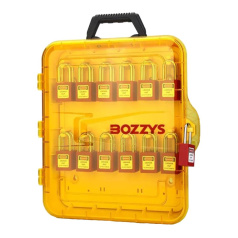 Станция для хранения портативная, на 10 замков, 6 крючков, 408 х 338 х 98 мм, желтый [gwrX23A]