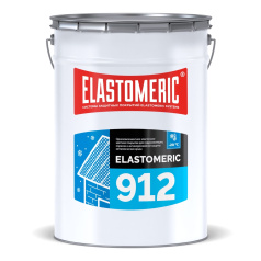 Мастика для гидроизоляции кровли Elastomeric 912 в осенне-зимний период, сигнально-серый (RAL 7004), 20 кг