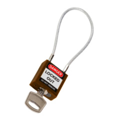 Замок нейлоновый компактный Brady с гибкой дужкой, 107 мм, Ø 4.7 мм, коричневый [gws195935] 