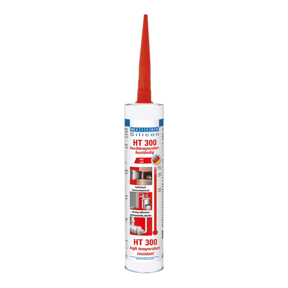 Силиконовый герметик Weicon Silicone HT 300 высокотемпературный, красный, 310 мл [wcn13050310]