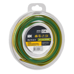 Термоусаживаемая трубка IEK ТТУ нг-LS 8/4, желто-зеленая, 2 м [UDR12-008-004-002-K52-T]