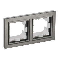 Рамка 2-местная IEK BRITE IP44 РУ-2-БрШ-44 шампань [BR-M22-44-K37]