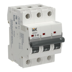 Автоматический выключатель IEK ARMAT M10N-MA 3P D 40А [AR-M10N-MA-3-D040]