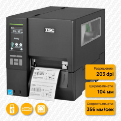 Термотрансферный принтер TSC MH241T, 203 dpi, USB, Ethernet, Wi-Fi READY, Touch LCD [MH241T-A001-0302]