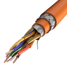 Кабель интерфейсный огнестойкий для RS-485 ITK, 1х2х0.64, Кнг(А)-FRHF, оранжевый, 200 м [FR1-01-F-3427]