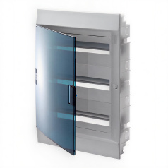 Бокс в нишу ABB Mistral41 54М, зеленая дверь, с клеммами [1SLM004101A1209]