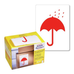 Этикетки в диспенсере Avery Zweckform, 74 х 100 мм, "не мочить", бело-красные (200 шт) [7252]