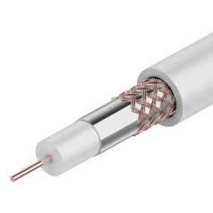 Кабель коаксиальный RG-59U+Cu Rexant, 75 Ом, белый, бухта 305 м [01-2651]