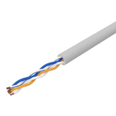 Кабель витая пара U/UTP Rexant, cat 5e, 2PR, 24AWG, внутренний, многожильный, серый, 305 м [01-0026]