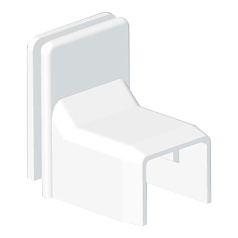 Переходник на коробку Kopos LK 80X28 8819 (HB), белый