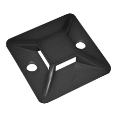 Площадки монтажные самоклеящиеся под стяжки Fortisflex ПМС 20х20, черные (100 шт) [63094]