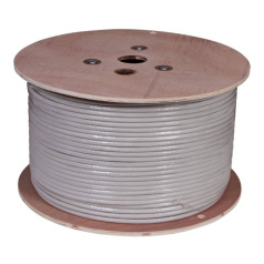 Кабель витая пара S/FTP Rexant, cat 7, 4PR, 23AWG, внутренний, серый, 305 м [01-0542]