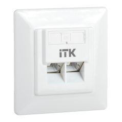 Внутренняя информационная розетка RJ45 ITK кат. 6 FTP 2 порта [CS2-1C06F-2-1]