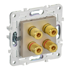 Аудиорозетка IEK SKANDY 4-местная SK-A01Sh шампань [SK-S40-K37]