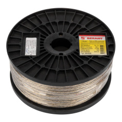 Трос стальной в ПВХ оплетке Rexant Ø 3.0 мм, прозрачный, бухта 200 м [09-5330]