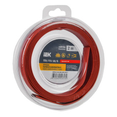 Термоусаживаемая трубка IEK ТТУ нг-LS 10/5, красная, 2 м [UDR12-010-005-002-K04-T]
