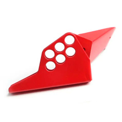 Блокиратор шарового вентиля уголковый малый, полипропилен, внешний Ø трубы 6-25 мм, красный [gwrF03N]