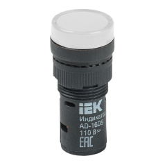 Лампа сигнальная светодиодная, белая IEK AD16DS (LED) 110В [BLS10-ADDS-110-K01-16]