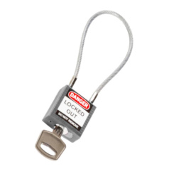 Замок нейлоновый компактный Brady с гибкой дужкой, 107 мм, Ø 4.7 мм, серый [gws195936] 