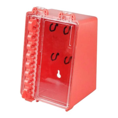 Бокс групповой пластиковый настенный, количество крюков 6 шт, красный [gwrX21]