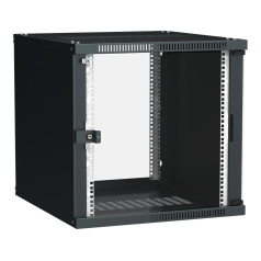 Шкаф настенный ITK LINEA WE 9U 600x600 мм, чёрный [LWE5-09U66-GF]