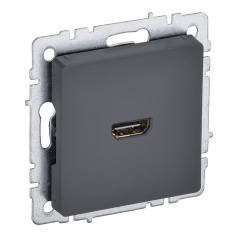 Розетка HDMI IEK BRITE РHDMI-0-БрГ графит [BR-H10-K53]