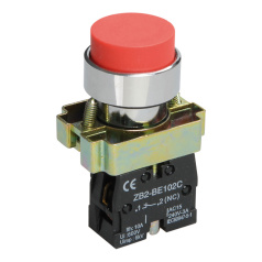 Кнопка управления IEK LAY5-BL42 без подсветки, красная 1NC [BBT71-BL-K04]