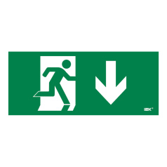 Самоклеящаяся этикетка IEK 330х140 мм, Фигура/стрелка вниз [LPC10-1-33-14-FNIZ]