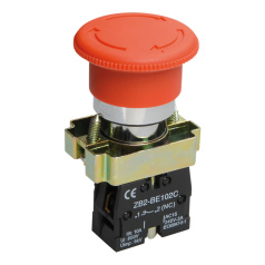 Кнопка Грибок IEK LAY5-BS542 аварийная с фиксацией, поворотная 1NC [BBG90-BS-K04]