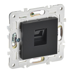 Розетка компьютерная RJ45 IEK SKANDY кат. 6 SK-K02Bl черный [SK-K10-2-K02]