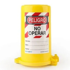 Блокиратор баллона раздвижной, Ø 80 мм, полипропилен, желтый [gwrQ31]