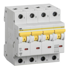 Автоматический выключатель IEK KARAT ВА47-60M 4P B 3А 6кА [MVA31-4-003-B]