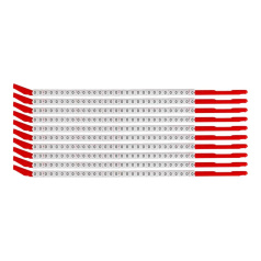Клипсы для проводов Brady SCN-10-RED диаметр 2.8-3.4 мм, нейлон, красные, 300 шт [brd313149]