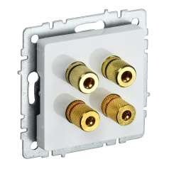Аудиорозетка IEK BRITE 4-местная РА10-БрБ белый [BR-S40-K01]