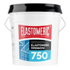 Гидроизоляционная акриловая мастика Elastomeric 750 Премиум (финишный слой), белая, 20 кг