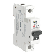 Автоматический выключатель IEK ARMAT M06N-DC 1P C 20А [AR-M06N-1-C020DC]
