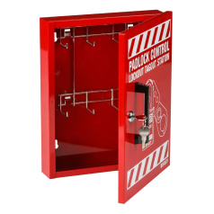 Станция Brady для замков металлическая с 8 крюками, сталь, 305х254х50 мм, красный [gws800119]