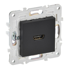 Розетка HDMI IEK SKANDY SK-H01Bl черный [SK-H10-K02]
