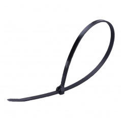 Кабельные стяжки нейлоновые Fortisflex КСЗ 4х200, черные (100 шт) [61337]