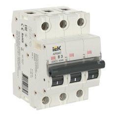 Автоматический выключатель IEK ARMAT M06N 3P B 3А [AR-M06N-3-B003]