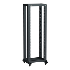 Стойка двухрамная на роликах 20U ITK LINEA F, 600х600мм, черная [LF05-20U66-2RM]