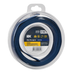 Термоусаживаемая трубка IEK ТТУ нг-LS 10/5, синяя, 2 м [UDR12-010-005-002-K07-T]